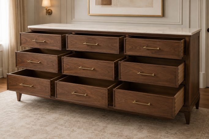 Empty Dresser Home Organization: Getting Rent Ready